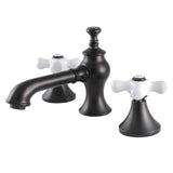 Vintage Two-Handle 3-Hole Deck Mount Widespread Bathroom Faucet with Brass Pop-Up Drain