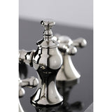 Vintage Two-Handle 3-Hole Deck Mount Widespread Bathroom Faucet with Brass Pop-Up