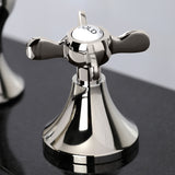 Essex Two-Handle 3-Hole Deck Mount Widespread Bathroom Faucet with Brass Pop-Up Drain