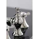 Essex Two-Handle 3-Hole Deck Mount Widespread Bathroom Faucet with Brass Pop-Up Drain