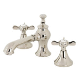 Essex Two-Handle 3-Hole Deck Mount Widespread Bathroom Faucet with Brass Pop-Up Drain