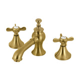 Essex Two-Handle 3-Hole Deck Mount Widespread Bathroom Faucet with Brass Pop-Up Drain