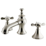 Essex Two-Handle 3-Hole Deck Mount Widespread Bathroom Faucet with Brass Pop-Up Drain