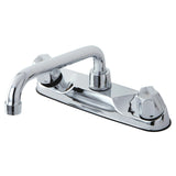 Two-Handle 2-Hole Deck Mount 8" Centerset Kitchen Faucet