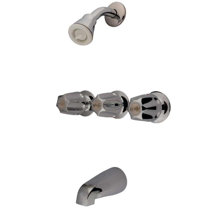 Generic Triple-Handle Tub and Shower Faucet