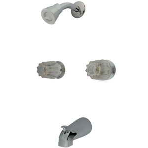 Two-Handle 4-Hole Wall Mount Tub and Shower Faucet