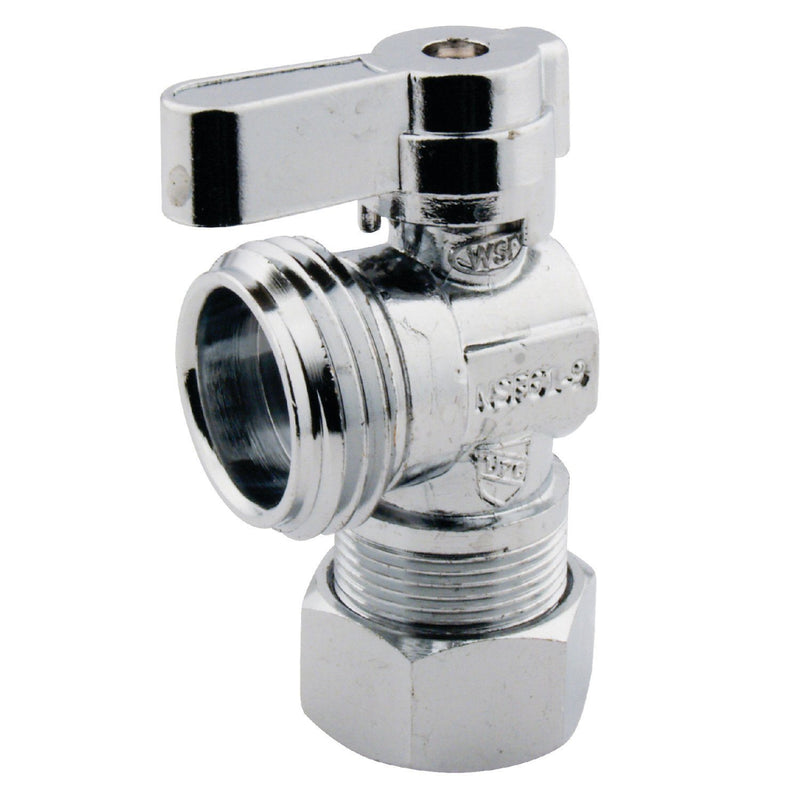 5/8-Inch O.D. Comp x 3/4-Inch Hose Thread Quarter-Turn Angle Shut-Off Valve