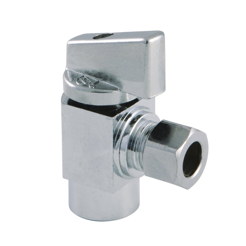 Columbia 3/8-Inch FIP x 3/8-Inch O.D. Comp Quarter-Turn Angle Shut-Off Valve