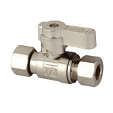 3/8-Inch FIP x 3/8-Inch OD Compression Quarter-Turn Straight Stop Valve