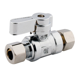 3/8-Inch FIP x 3/8-Inch OD Compression Quarter-Turn Straight Stop Valve