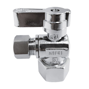 Baseline 1/2-Inch FIP x 3/8-Inch OD Comp Quarter-Turn Angle Stop Valve