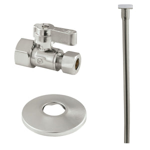 Trimscape Toilet Supply Kit, 1/2" FIP x 3/8" OD Comp Straight Valve