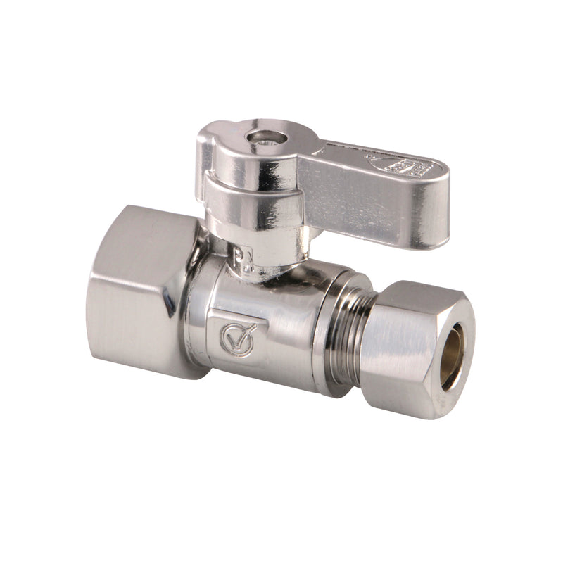 1/2-Inch FIP x 3/8-Inch O.D. Comp Quarter-Turn Straight Shut-Off Valve