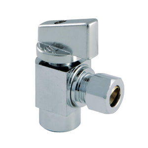 Columbia 1/2-Inch Sweat x 3/8-Inch OD Comp Quarter-Turn Angle Stop Valve