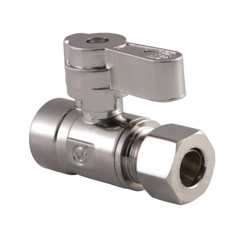 1/2-Inch Sweat x 3/8-Inch O.D. Comp Quarter-Turn Straight Shut-Off Valve