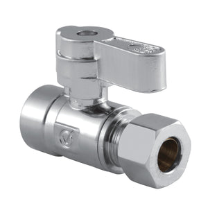 1/2-Inch Sweat x 3/8-Inch O.D. Comp Quarter-Turn Straight Shut-Off Valve