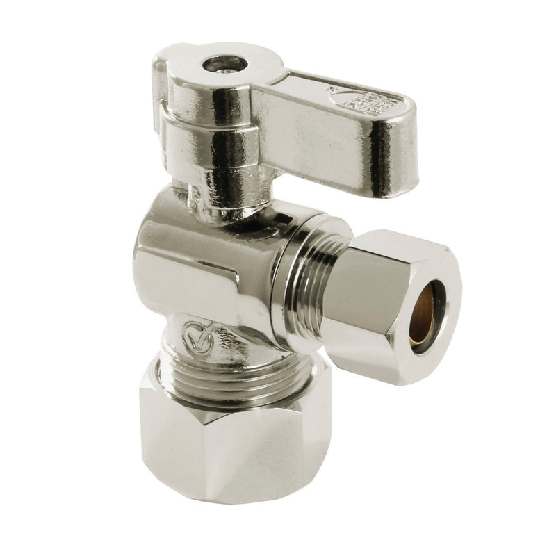 Baseline 5/8-Inch O.D. Comp x 3/8-Inch O.D. Comp Quarter-Turn Angle Shut-Off Valve