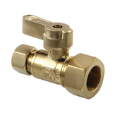 Baseline 5/8-Inch O.D. Comp x 3/8-Inch O.D. Comp Quarter-Turn Straight Shut-Off Valve
