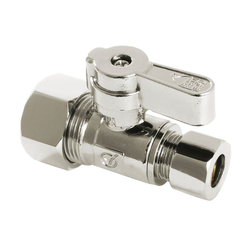 Baseline 5/8-Inch O.D. Comp x 3/8-Inch O.D. Comp Quarter-Turn Straight Shut-Off Valve