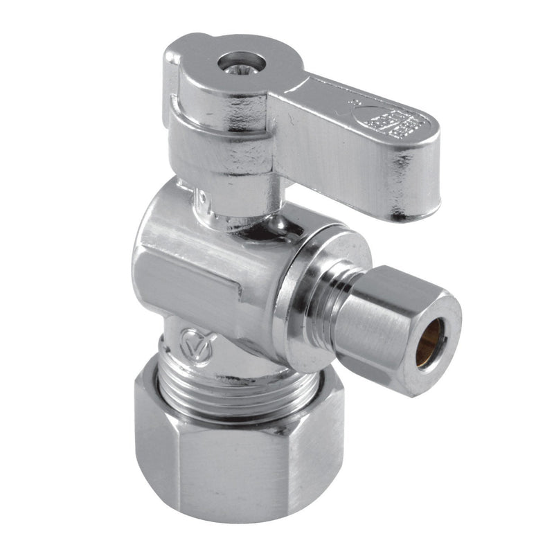 5/8-Inch O.D. Comp x 1/4-Inch O.D. Comp Quarter-Turn Angle Shut-Off Valve
