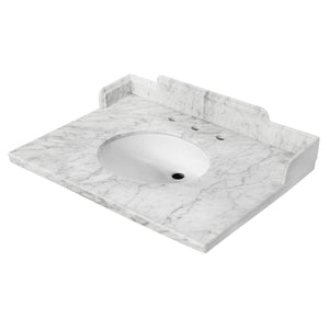 Pemberton 30-Inch Carrara Marble Vanity Sink Top