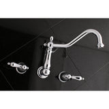 Heritage Two-Handle 3-Hole Wall Mount Roman Tub Faucet