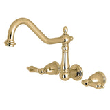 Heritage Two-Handle 3-Hole Wall Mount Roman Tub Faucet