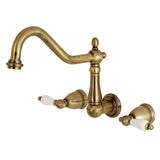 Heritage Two-Handle 3-Hole Wall Mount Roman Tub Faucet