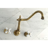 Heritage Two-Handle 3-Hole Wall Mount Roman Tub Faucet