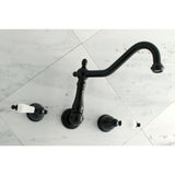 Heritage Two-Handle 3-Hole Wall Mount Roman Tub Faucet