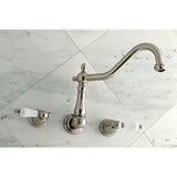 Heritage Two-Handle 3-Hole Wall Mount Roman Tub Faucet