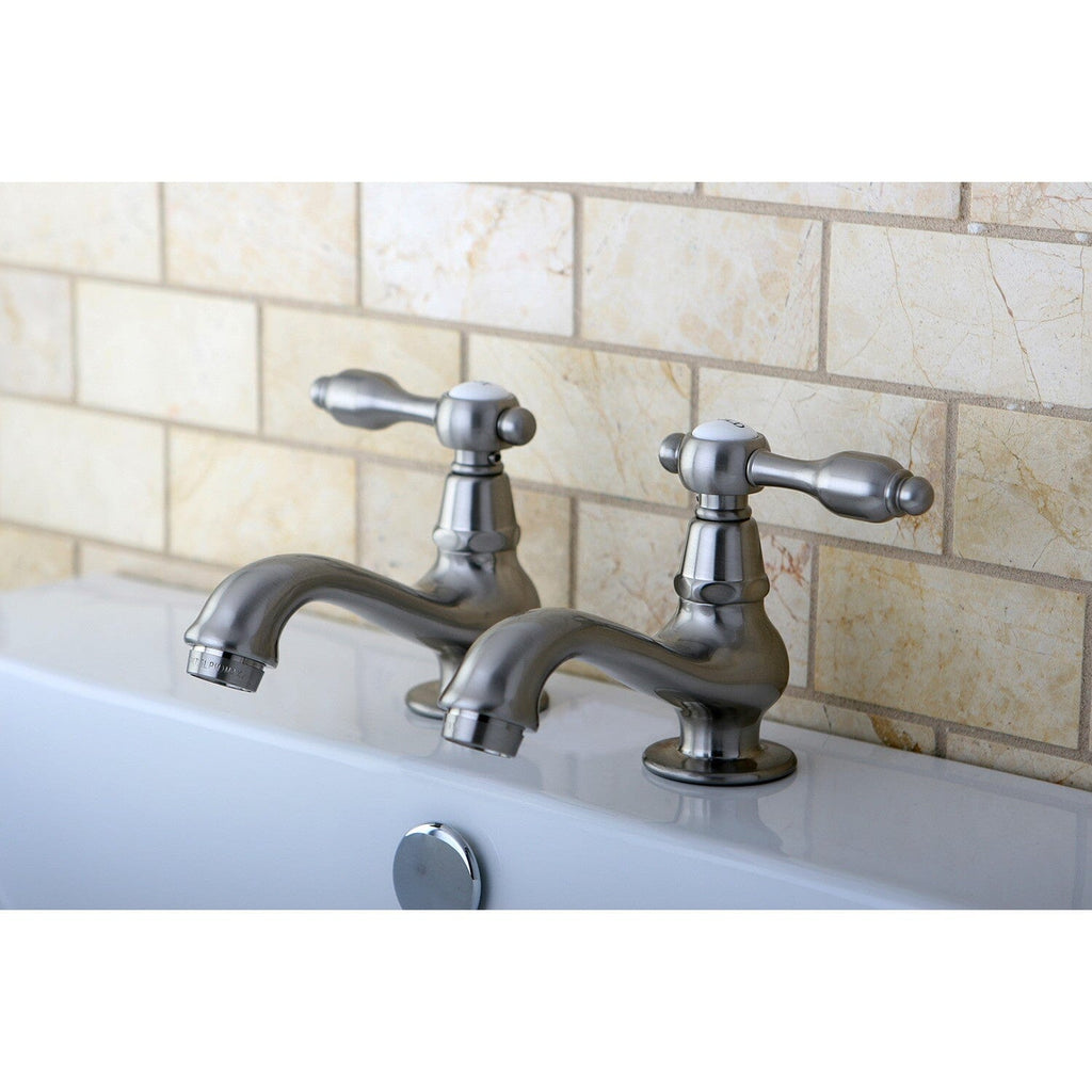 Tudor Two-Handle Deck Mount Basin Tap Faucet