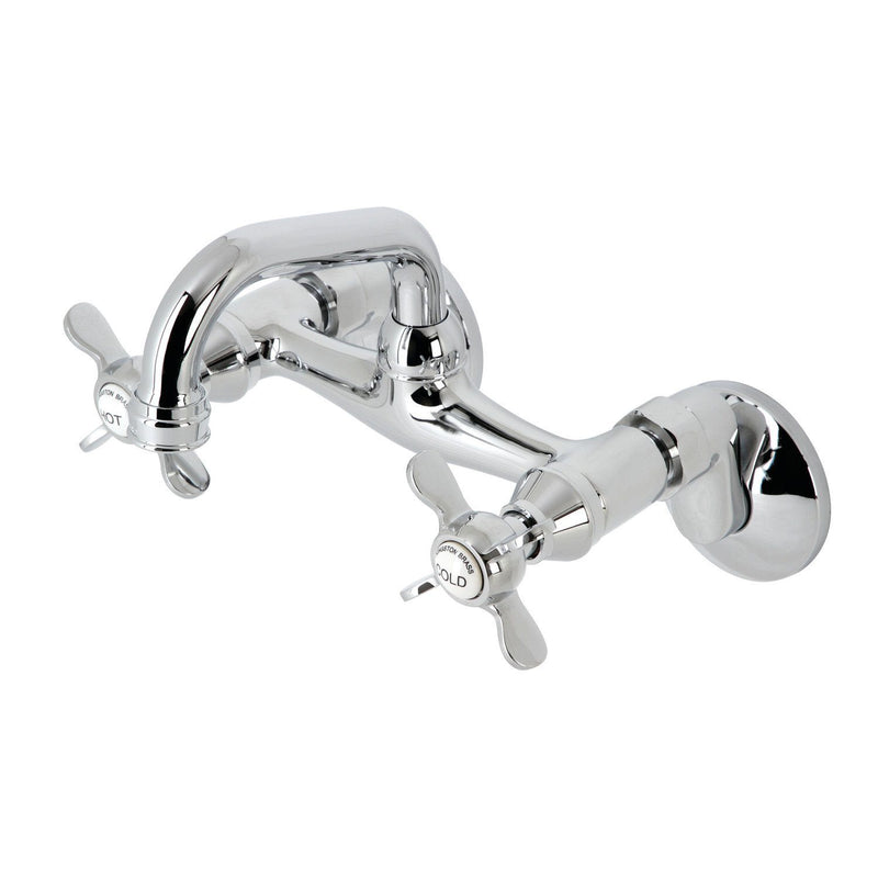 Kingston Two-Handle 2-Hole Wall Mount Bar Faucet