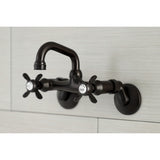 Kingston Two-Handle 2-Hole Wall Mount Bar Faucet