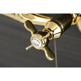 Kingston Two-Handle 2-Hole Wall Mount Bar Faucet