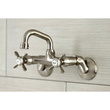 Kingston Two-Handle 2-Hole Wall Mount Bar Faucet