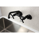 Essex Double-Handle 2-Hole Wall-Mount Bridge Kitchen Faucet