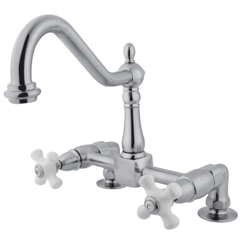 Heritage Two-Handle 2-Hole Deck Mount Bridge Kitchen Faucet