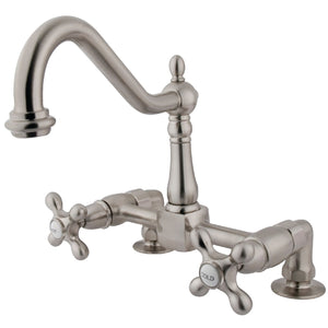 Heritage Two-Handle 2-Hole Deck Mount Bridge Kitchen Faucet