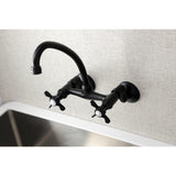 Essex Two-Handle 2-Hole Wall Mount Kitchen Faucet