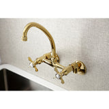 Essex Two-Handle 2-Hole Wall Mount Kitchen Faucet