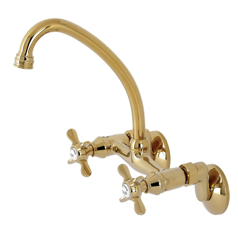 Essex Double-Handle 2-Hole Wall-Mount Bridge Kitchen Faucet
