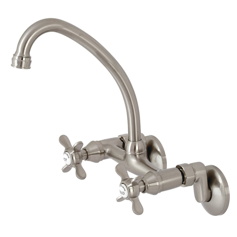 Essex Double-Handle 2-Hole Wall-Mount Bridge Kitchen Faucet