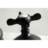 Essex Two-Handle 3-Hole Deck Mount Widespread Bathroom Faucet with Brass Pop-Up