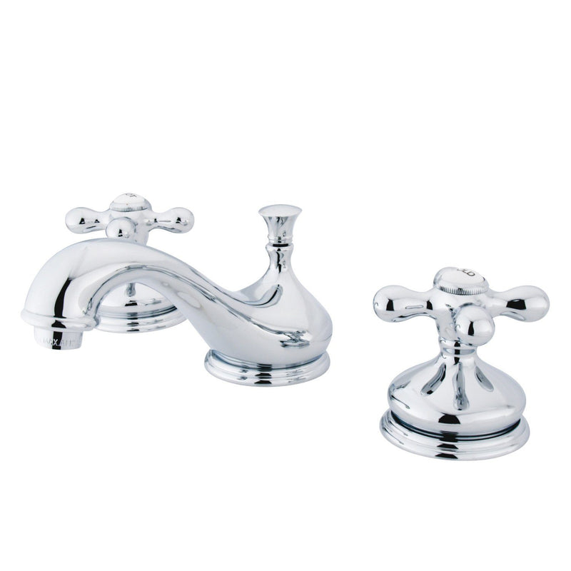 Heritage Two-Handle 3-Hole Deck Mount Widespread Bathroom Faucet with Brass Pop-Up Drain