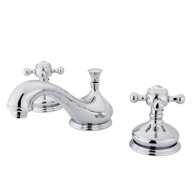 Vintage Two-Handle 3-Hole Deck Mount Widespread Bathroom Faucet with Brass Pop-Up