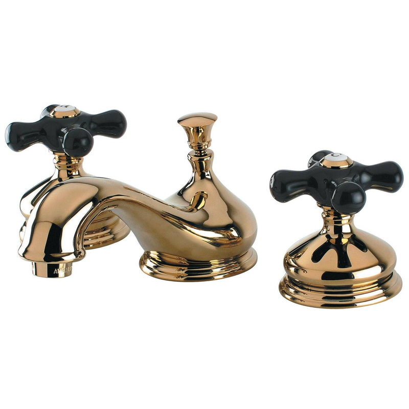 Duchess Two-Handle 3-Hole Deck Mount Widespread Bathroom Faucet with Brass Pop-Up Drain