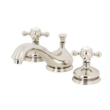 Vintage Two-Handle 3-Hole Deck Mount Widespread Bathroom Faucet with Brass Pop-Up
