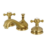 Vintage Two-Handle 3-Hole Deck Mount Widespread Bathroom Faucet with Brass Pop-Up