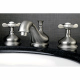 Essex Two-Handle 3-Hole Deck Mount Widespread Bathroom Faucet with Brass Pop-Up